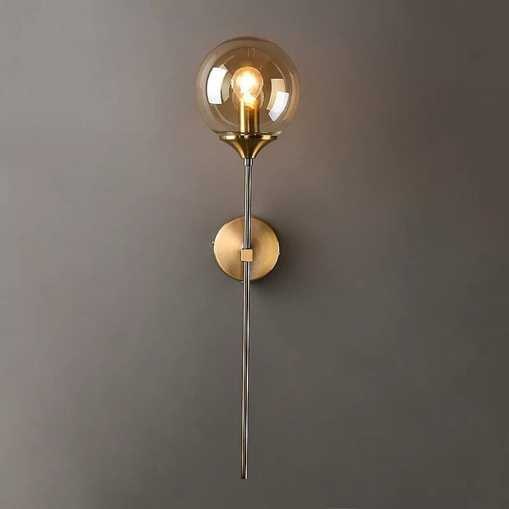 Modern Wall Sconce Set with Glass Globe Shades