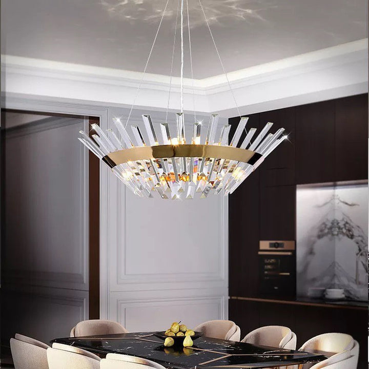 Luxury Crystal Chandelier with Golden Frame