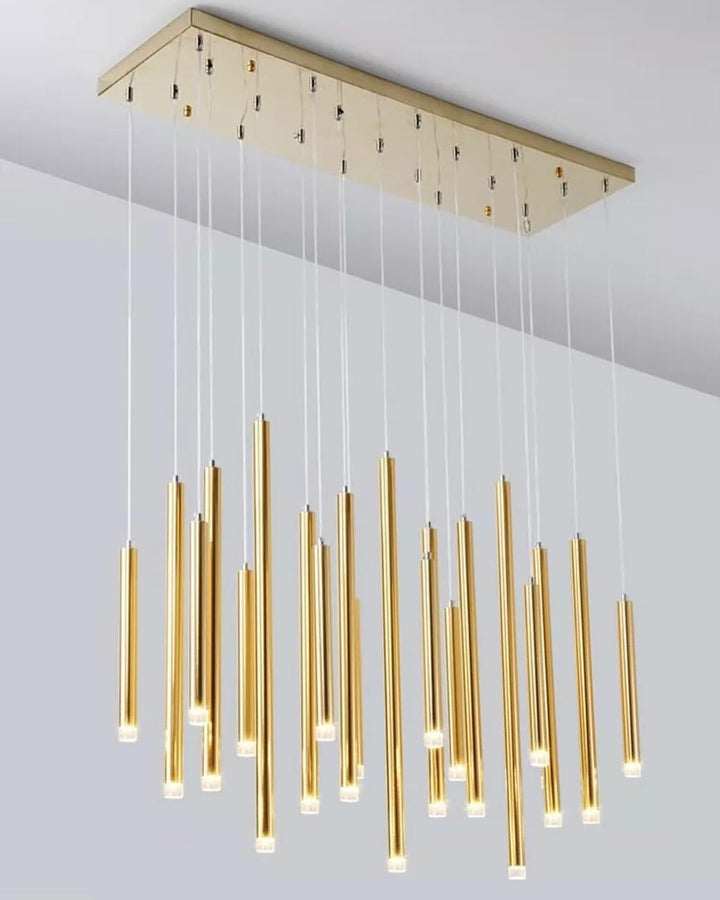 Modern LED Gold Linear Chandelier