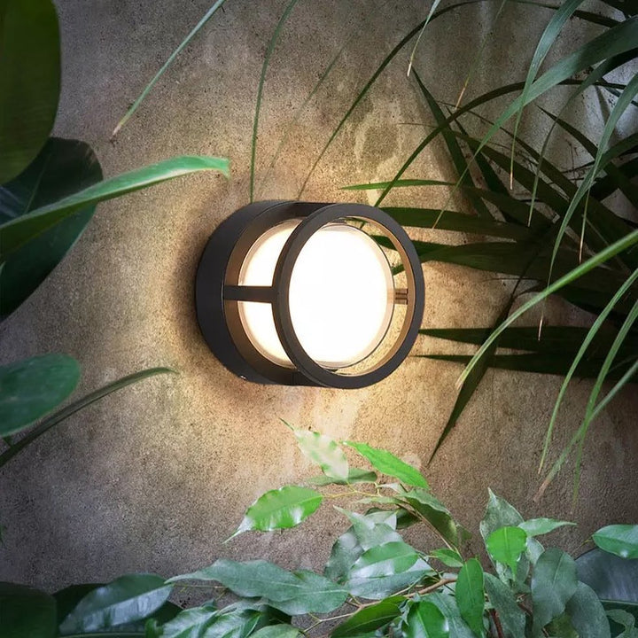 Modern Outdoor LED Wall Light in Black