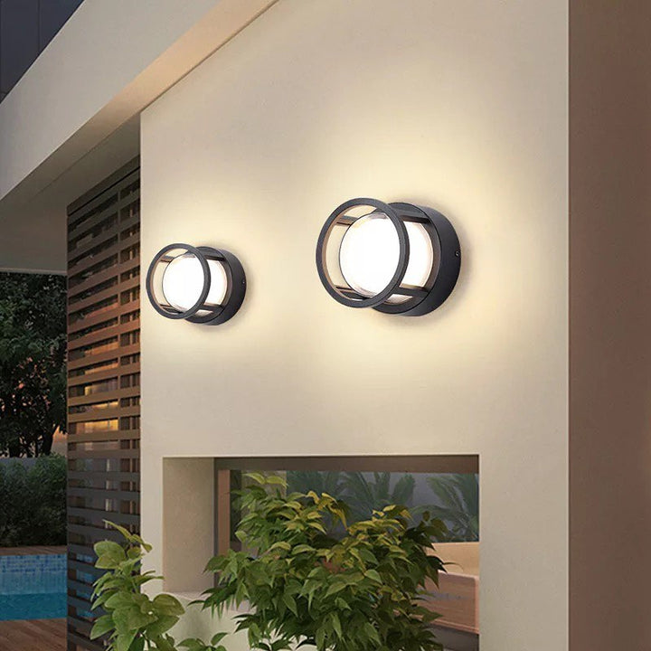 Modern Outdoor LED Wall Light in Black