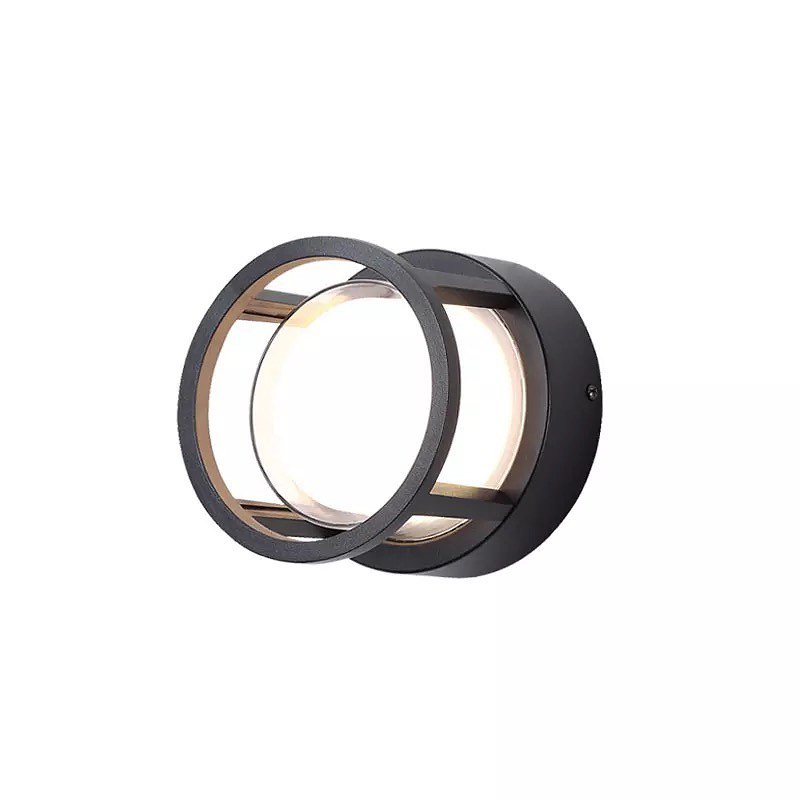 Modern Outdoor LED Wall Light in Black