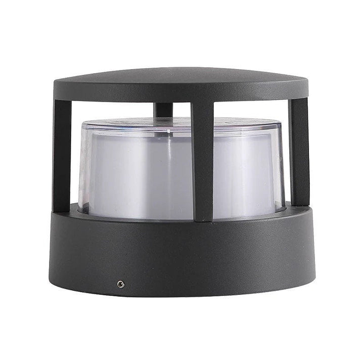 Modern Outdoor LED Bollard Light in Black