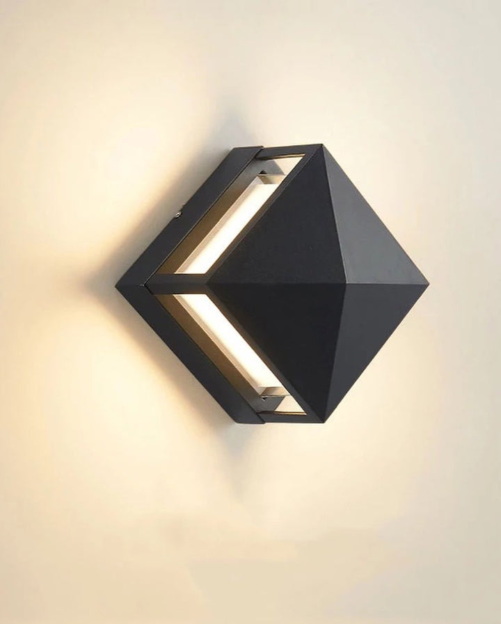 Modern Geometric Wall Sconce in Black