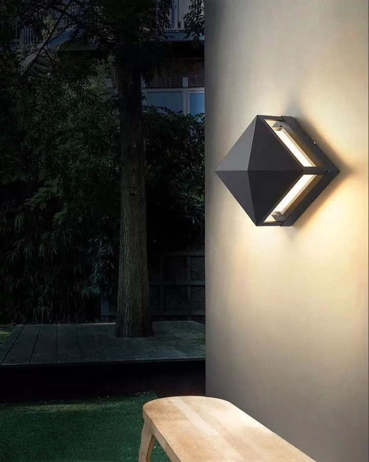 Modern Geometric Wall Sconce in Black