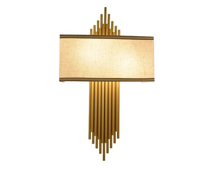 Elegant Wall Sconce with Brass Accents for Bedroom Lighting