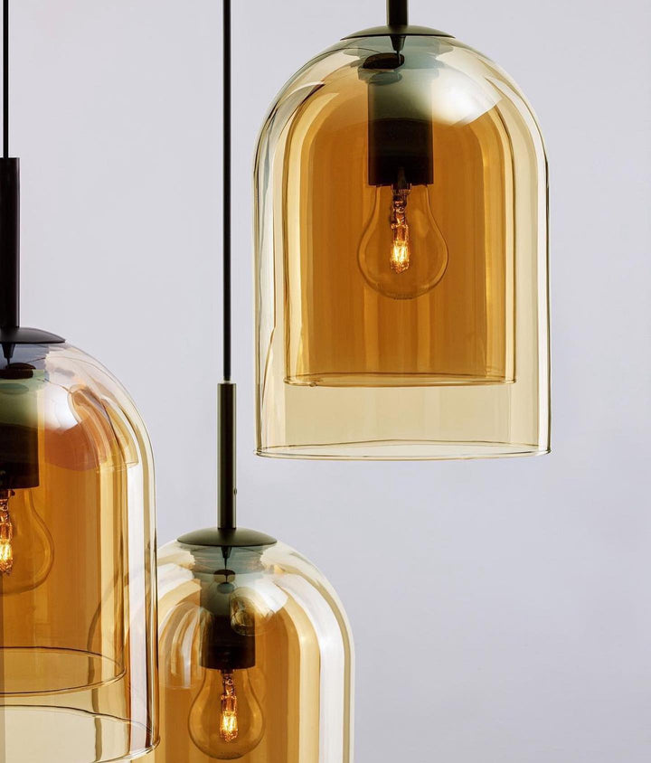 Modern Glass Pendant Light Trio