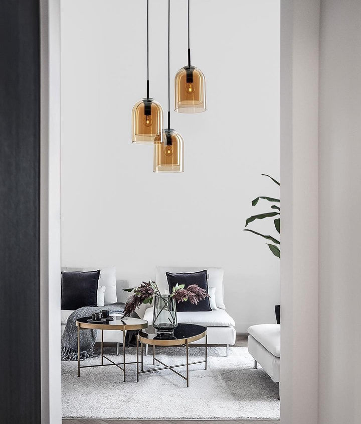 Modern Glass Pendant Light Trio