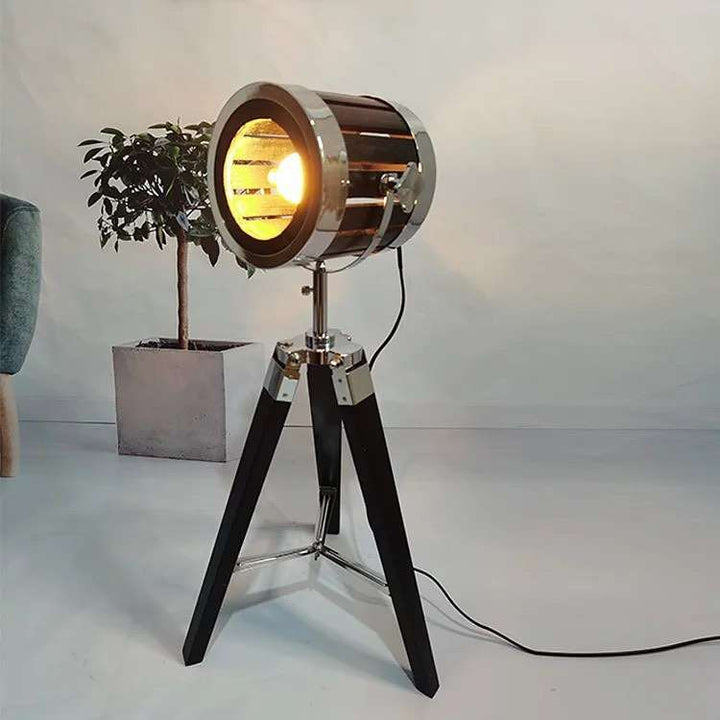 Industrial Tripod Spotlight Floor Lamp - Vintage Studio DesignBring a ...