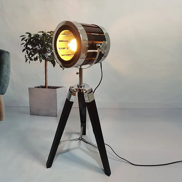 Industrial Tripod Spotlight Floor Lamp - Vintage Studio Design