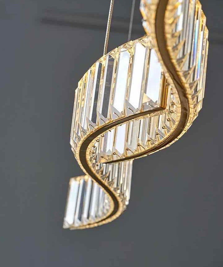 Modern Crystal Linear Chandelier - Elegant Dining Room Lighting