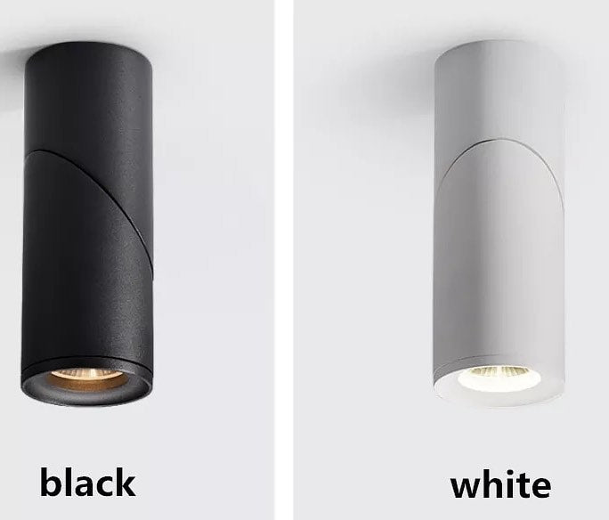 Modern Adjustable Ceiling Spotlight - Black and White Finish