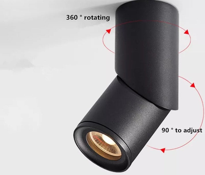 Modern Adjustable Ceiling Spotlight - Black and White Finish