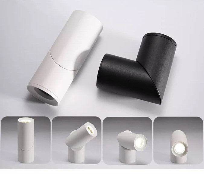 Modern Adjustable Ceiling Spotlight - Black and White Finish