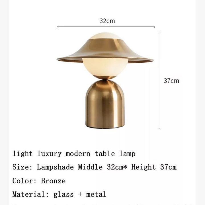 Modern Brass Table Lamp with Sculptural Design