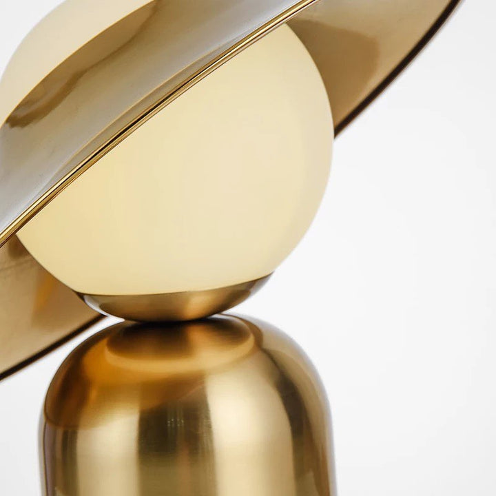 Modern Brass Table Lamp with Sculptural Design