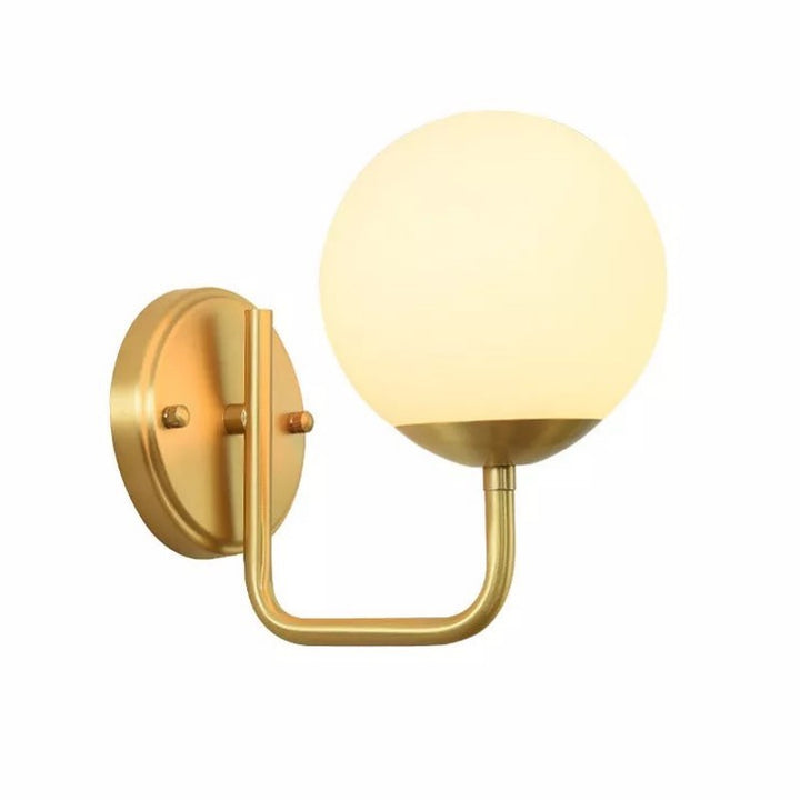 Minimalist Brass Globe Wall Sconce