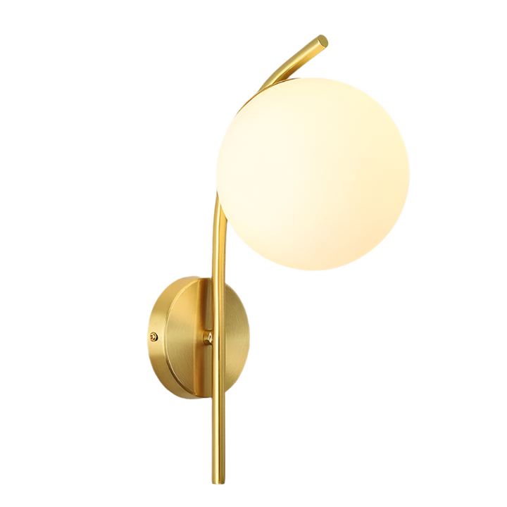 Artistic Brass Wall Sconce with Globe Light