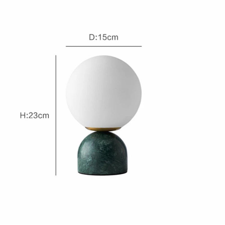 Minimalist Globe Table Lamp with Ceramic Base