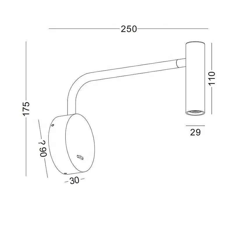 Minimalist LED Rotatable Reading Wall Light