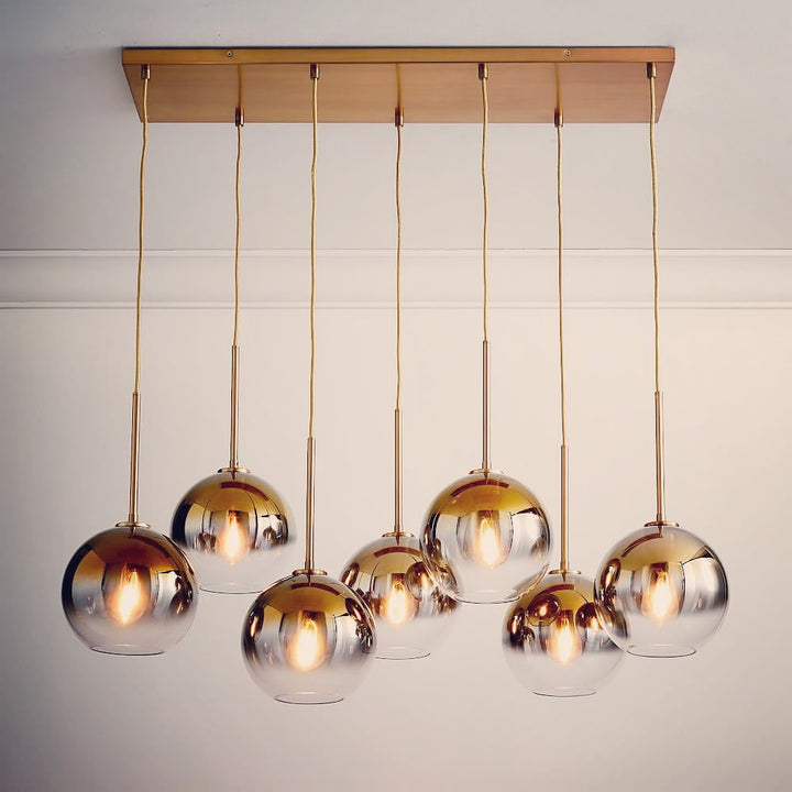 Modern Chrome Multi-Globe Pendant Light