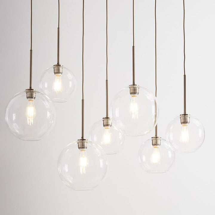 Modern Chrome Multi-Globe Pendant Light