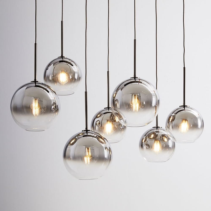 Modern Chrome Multi-Globe Pendant Light