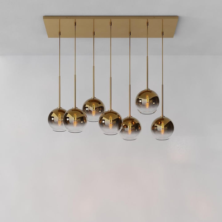 Modern Chrome Multi-Globe Pendant Light