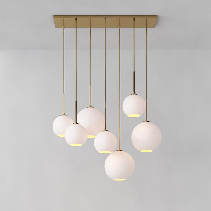 Modern Chrome Multi-Globe Pendant Light