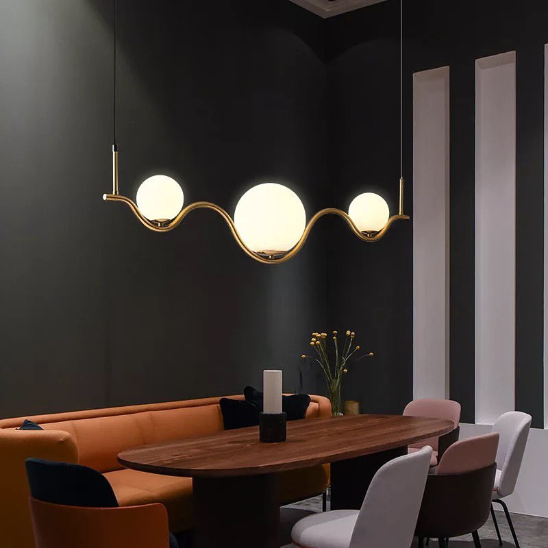 Modern Gold Globe Pendant Light