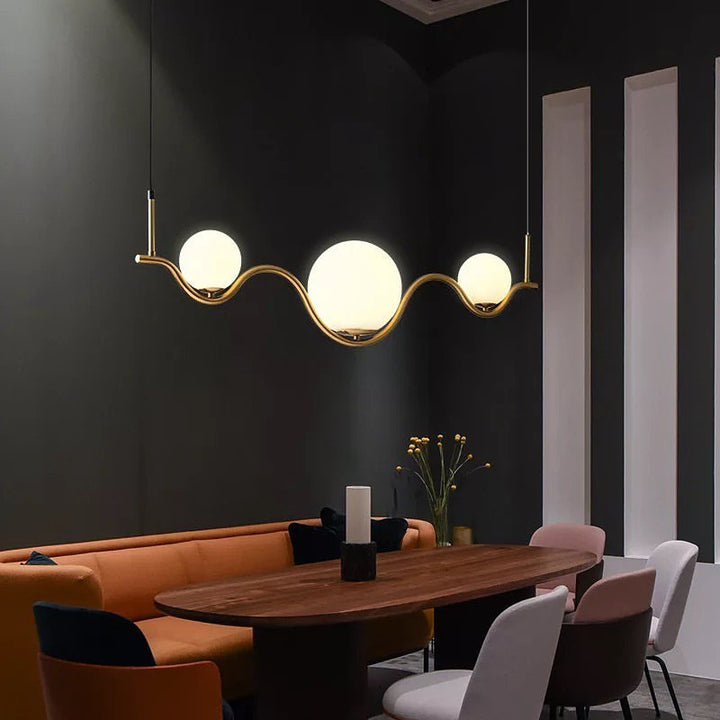 Modern Gold Globe Pendant Light