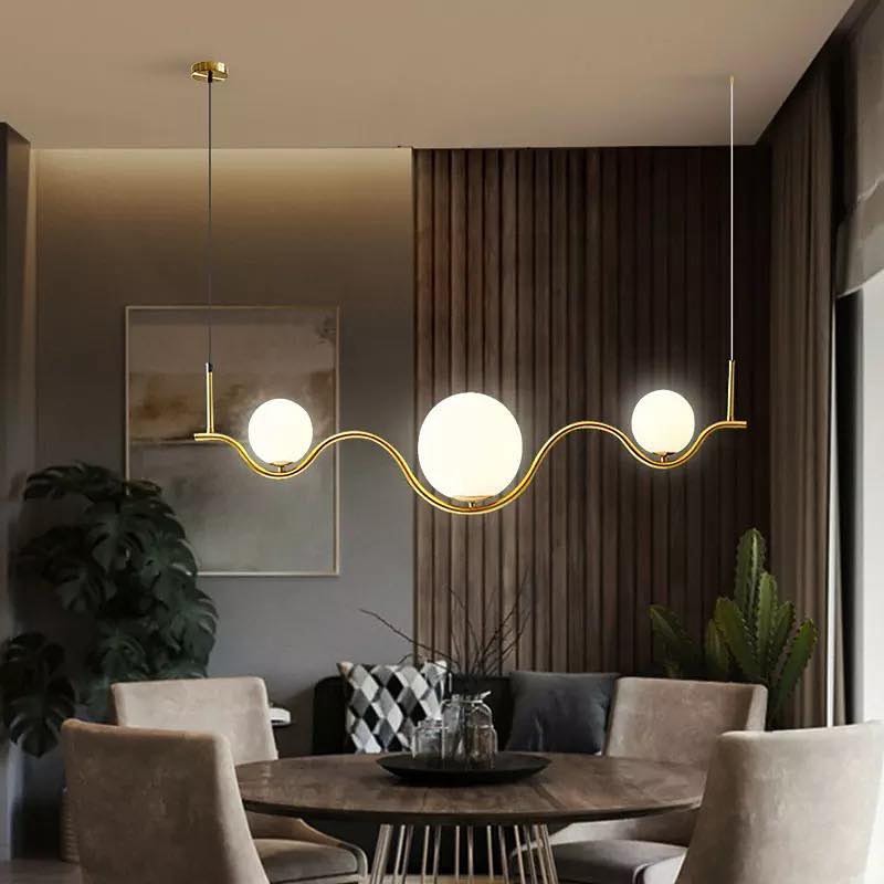 Modern Gold Globe Pendant Light