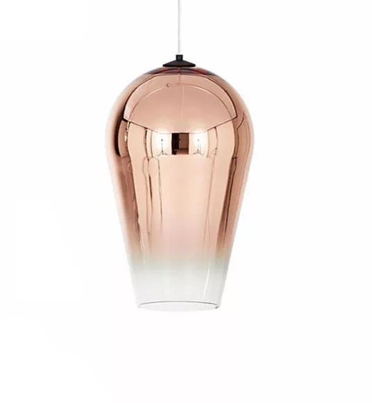 Modern Copper Glass Pendant Light