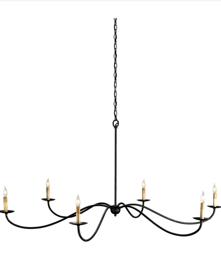 Minimalist Black Candle Chandelier