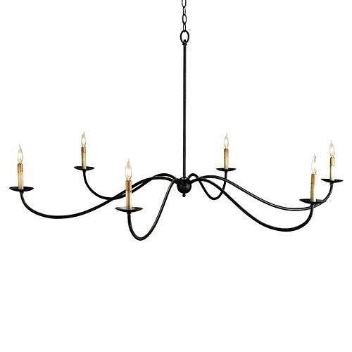 Minimalist Black Candle Chandelier