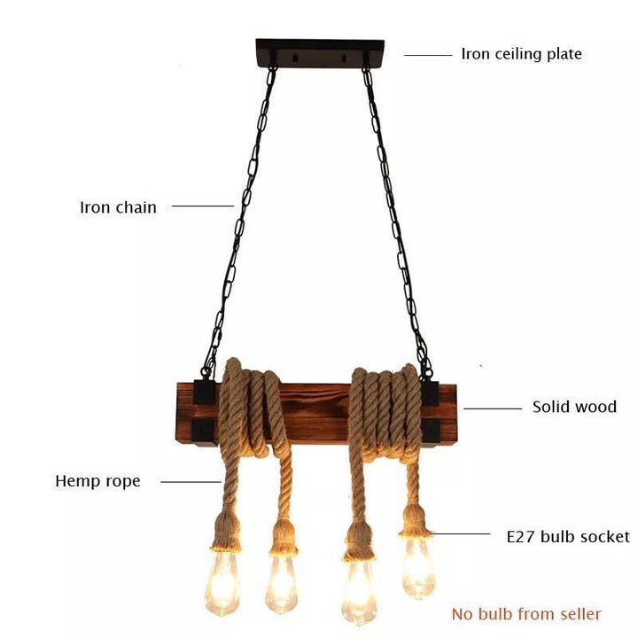 Rustic Rope Pendant Light