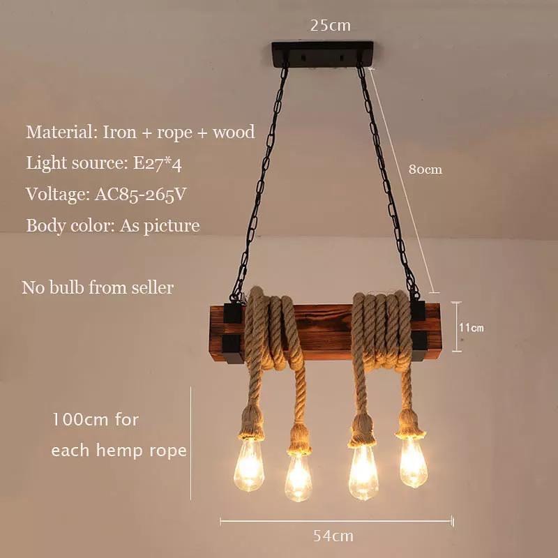 Rustic Rope Pendant Light