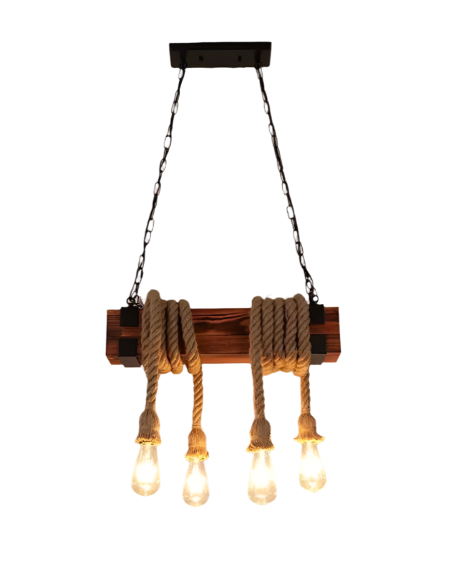 Rustic Rope Pendant Light