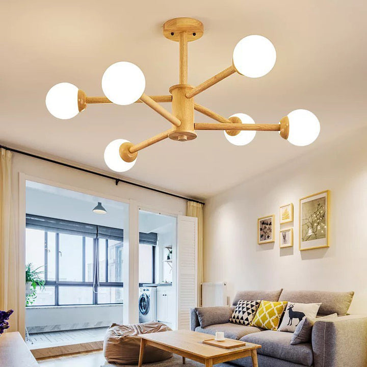 Modern Wooden Chandelier