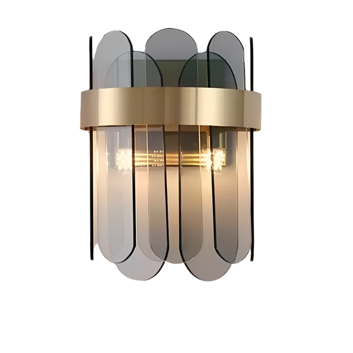 Gold and Glass Wall Sconce for Bedroom