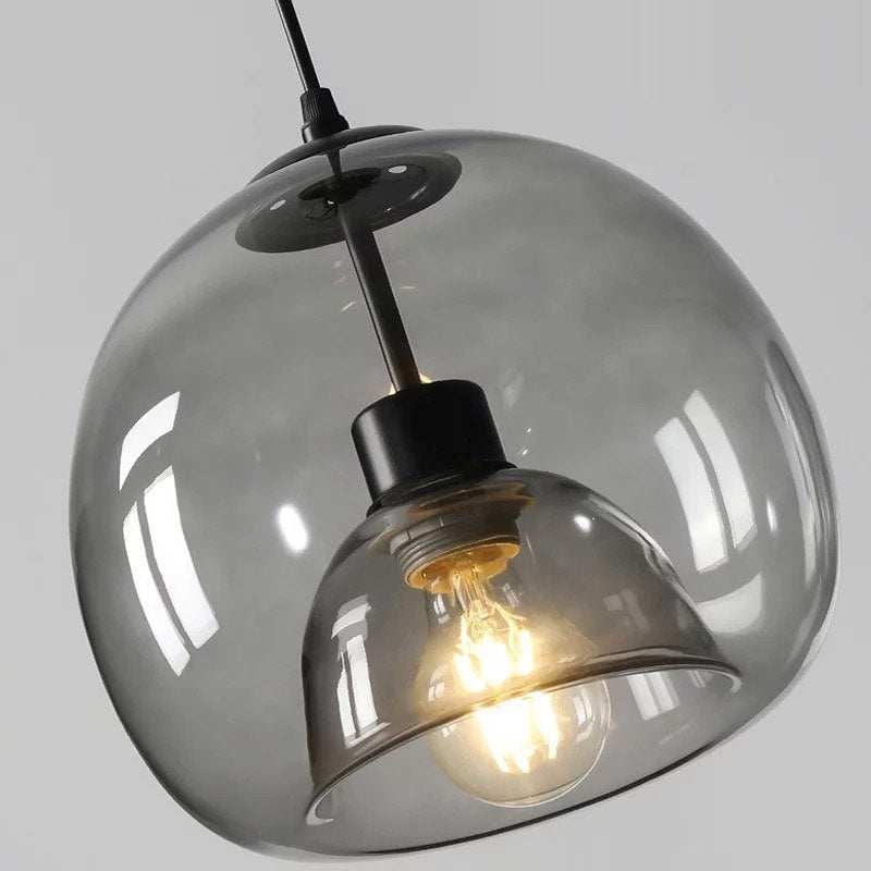 Setthis Modern Glass Globe Pendant Light SetThis modern glass globe pendant li ...