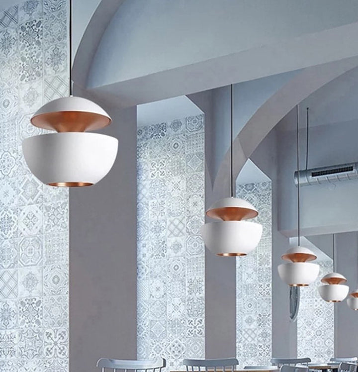 Modern Pendant Light with Unique Dual-Dome Design