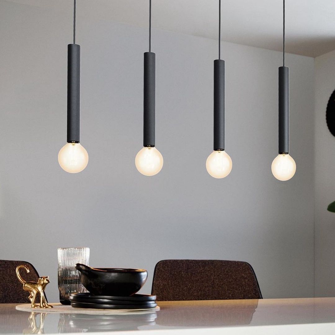 Minimalist Cylinder Pendant Light Set for Dining Room