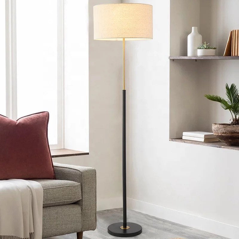 Elegant Modern Floor Lamp with Fabric Shade