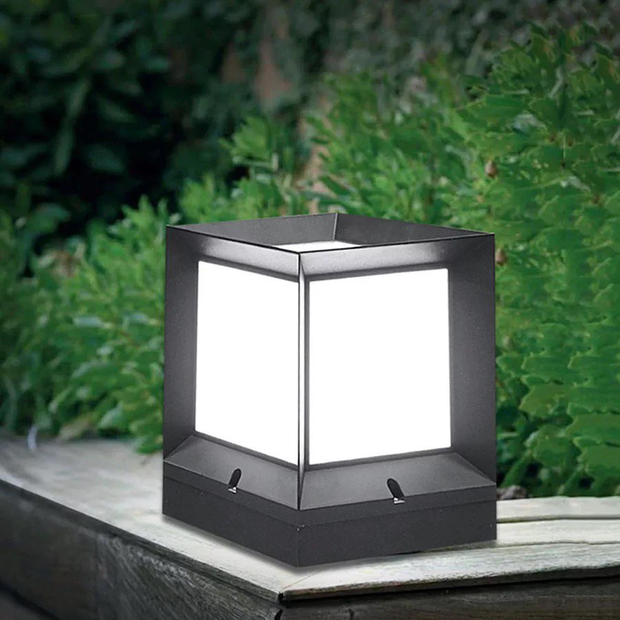 Modern Outdoor Bollard Light with Square Design