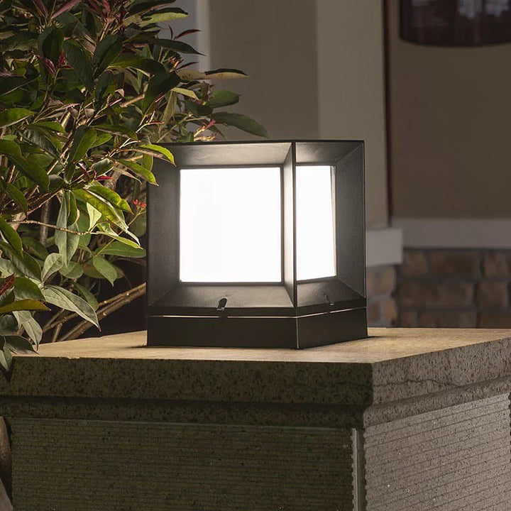 Modern Outdoor Bollard Light with Square Design