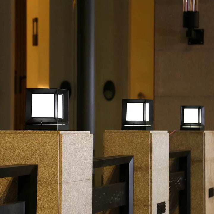 Modern Outdoor Bollard Light with Square Design