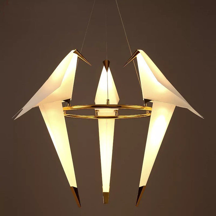 Artistic Bird-Inspired Chandelier Light