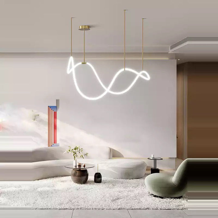 Abstract Wavy LED Pendant Light