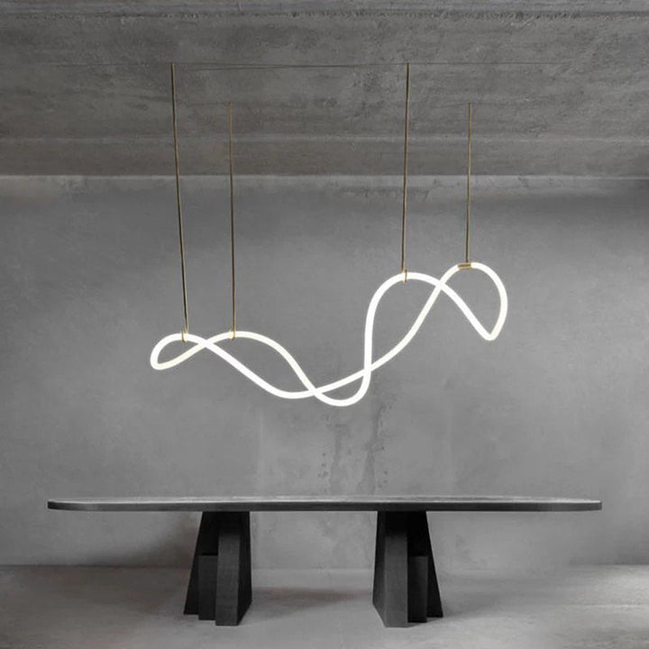 Abstract Wavy LED Pendant Light